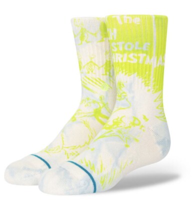 Stance How The Grinch Stole Christmas Merry Grinchmas Socks Men's Medium 6-8.5