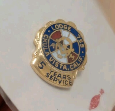 Lodge 755 Chula Vista California A of M Tic Tack Pin Lapel New Nos