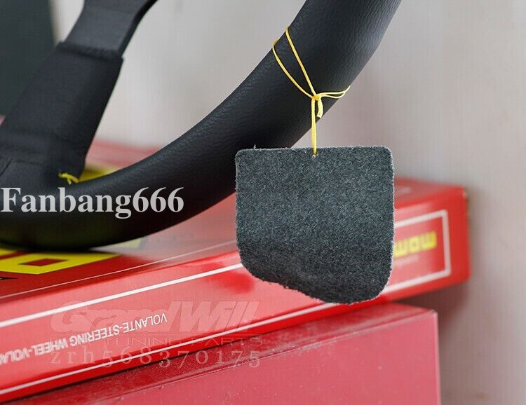 MOMO Veloce Racing V1 350mm Genuine Leather Yellow button Sport