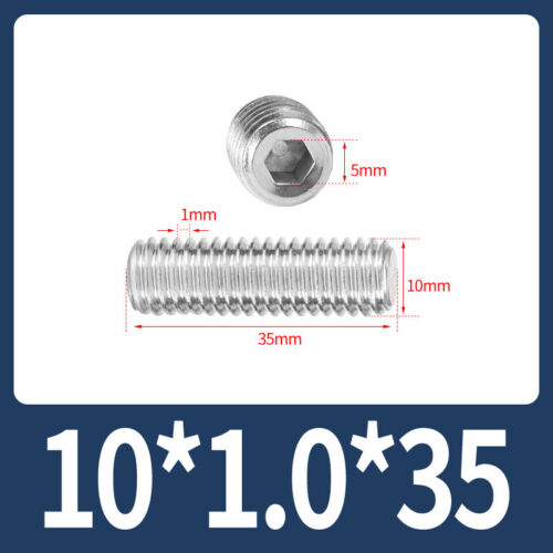 Flat Point Grub Screws Stainless Steel Fine Thread Pitch Allen Set Screw M6-M16 - Picture 31 of 85