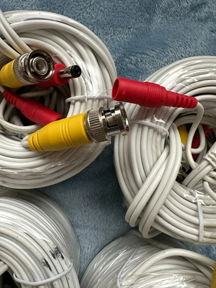 Lot BNC Video Power Wire Cord 4 @ 50ft -Samsung Camera Cable 1080P 720P 960H ETC - Image 4 of 4