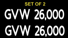 Set Of 2 GVW 26,000 SemiTruck Box USDOT Gross...
