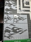 6pc FLAMES FIRE AIRBRUSH STENCILS Stencil Mylar REUSABLE CUSTOM PAINT 3 Sizes