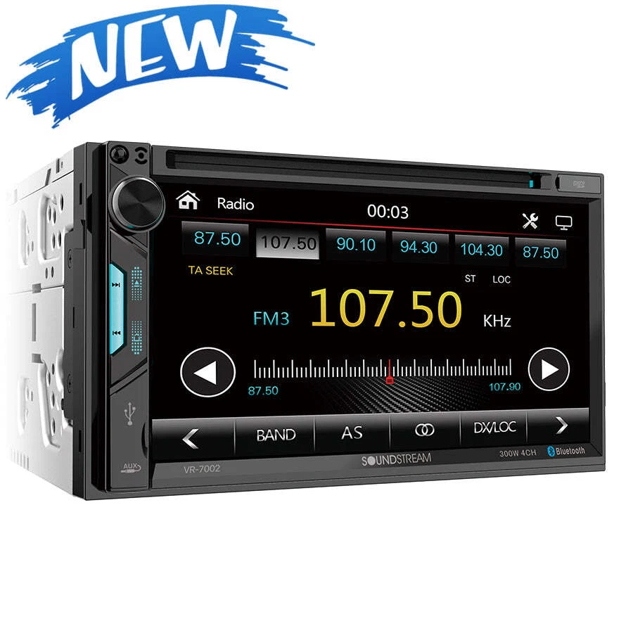 Soundstream VR-7002 7” 2-DIN DVD Multimedia w/ Android PhoneLink - Image 2 of 3