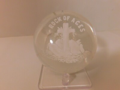 LOVELY ANTIQUE Millville ''ROCK OF AGES'' ArtGlass Paperweight (Circa 1880 - 1910)