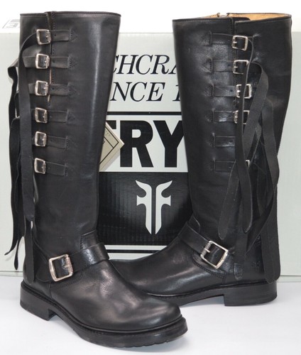 Frye Women's Veronica Strap Tall Boots in Black, Size 7.5
