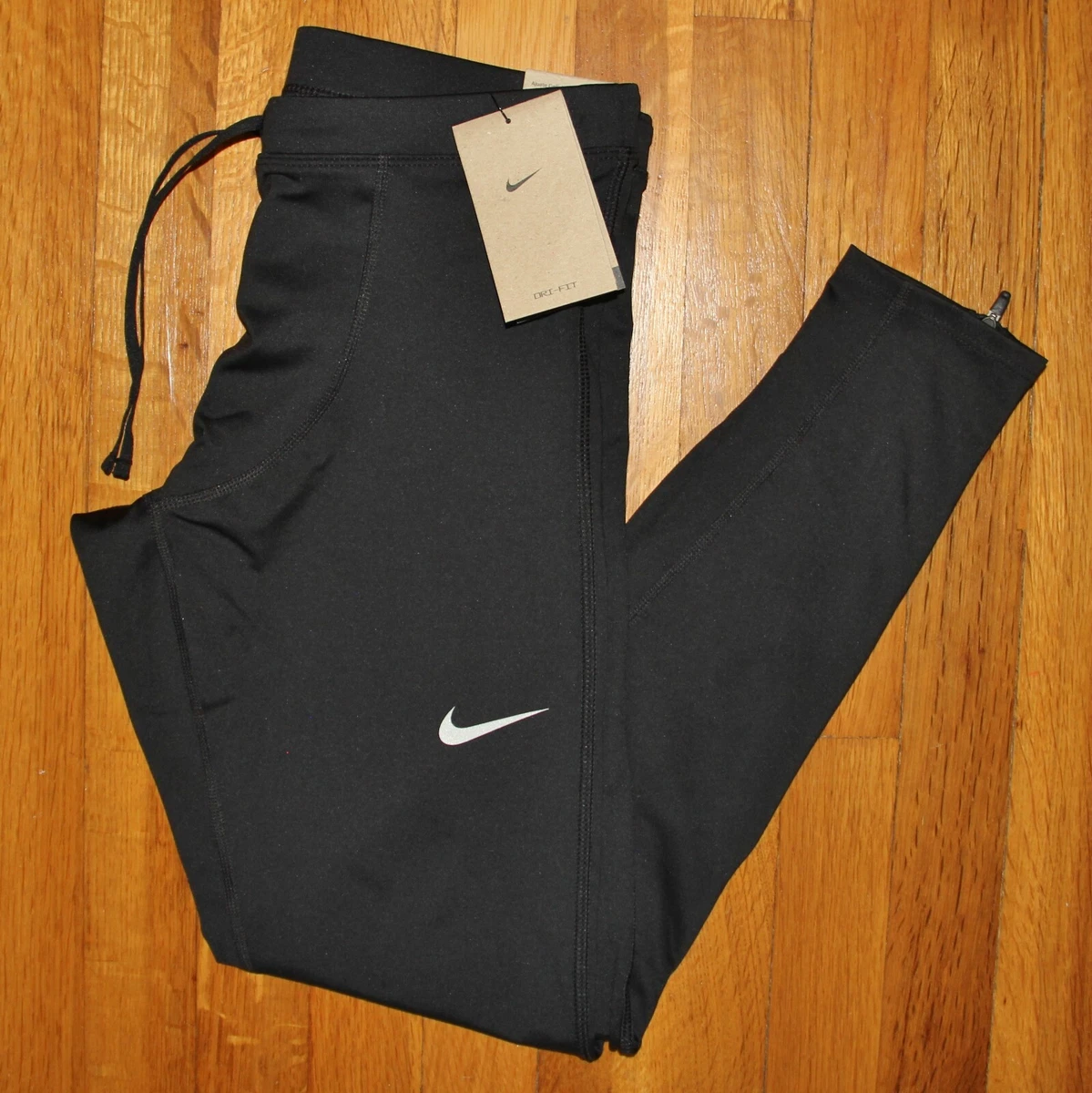 NEW Nike Dri-fit Challenger Running Training Tights Black Mens Size L  CZ8830-010