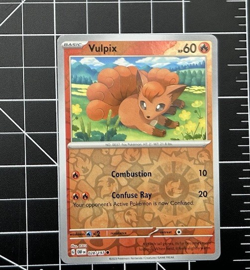 Vulpix Common Reverse Holo Scarlet & Violet Obsidian Flames 28/197