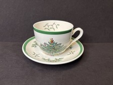 Spode Christmas Tree Tea Cup  Saucer Made in England 8 oz 5.5  Saucer S3342