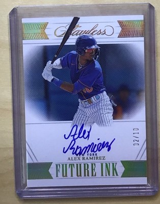  2023 Panini Flawless #FI-AR Alex Ramirez Future GOLD SSP On Card Auto # d /10