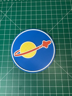3D Printed Lego Classic Space Logo Sign Fan Art
