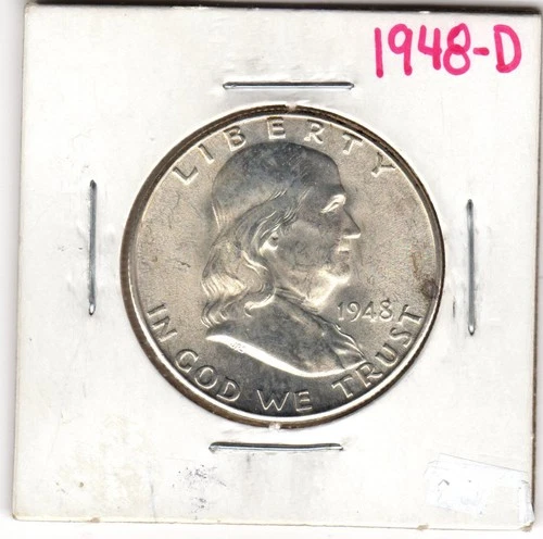 1948-D 50C Franklin Half Dollar BU