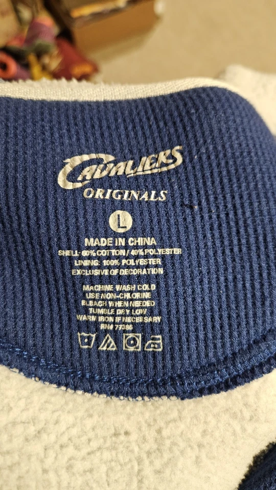 Suéter con Capucha Cleveland Cavaliers Cremallera Completa Talla Grande - Logo Vintage Azul  Foto 2 de 4
