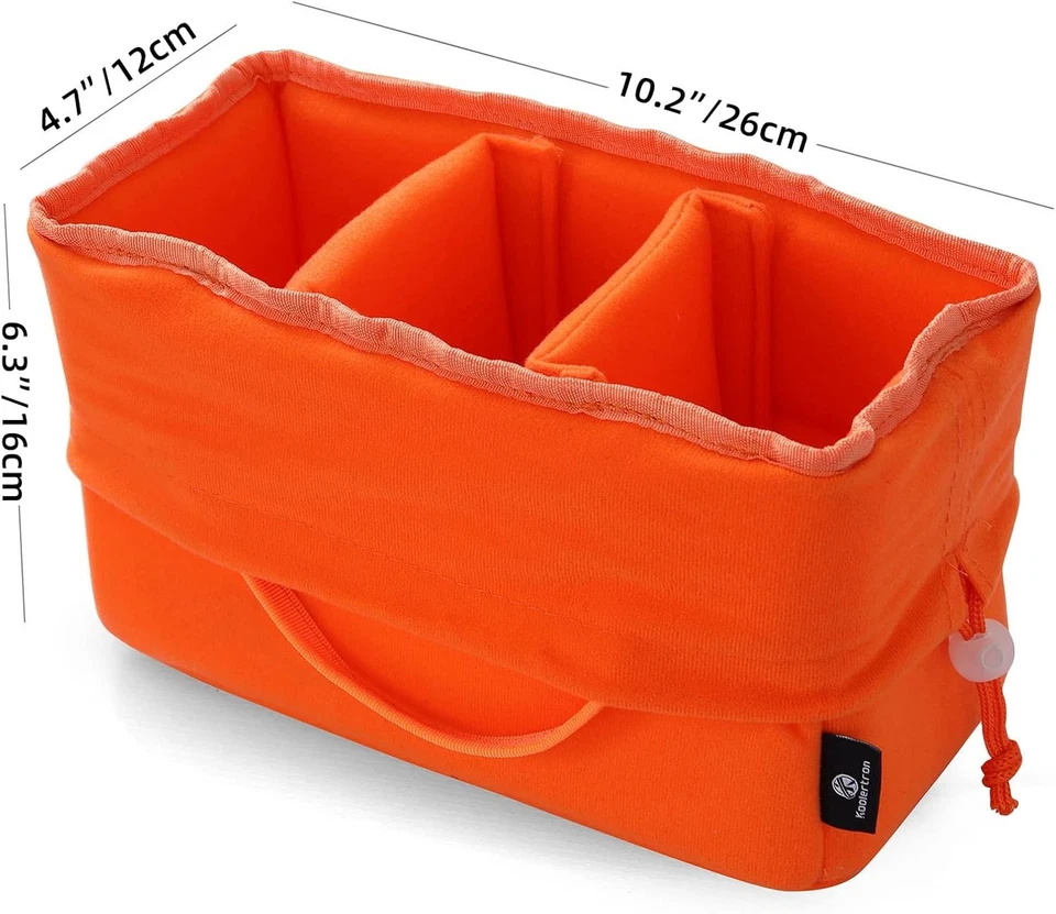 Koolertron Shockproof Camera Photo Bag for SLR TLR Orange with Straps  - Image 3 of 4