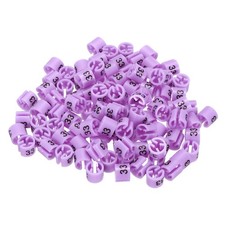 100 Pack Clothes Hanger Marker Number 33 Size Tag Fit 3mm Rod Purple