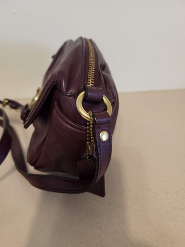 Coach Leather Burgandy Crossbody Bag #25150 - Picture 4 of 7
