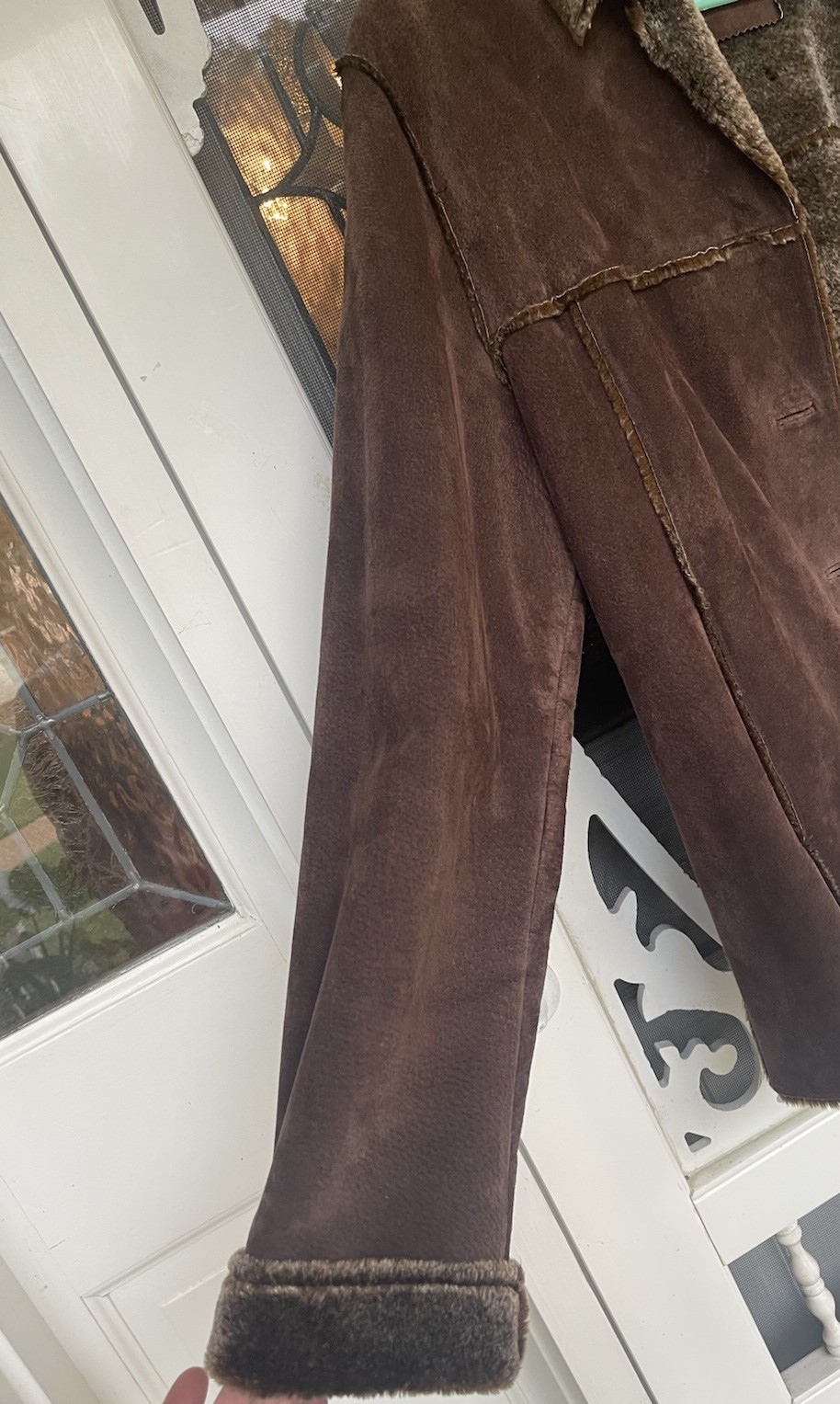 Murano Brown Genuine Leather Winter Jacket Size L… - image 4