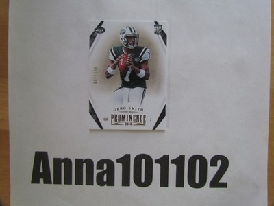 2013 Panini Prominence - Geno Smith #136 Gold 7/199 RC Rookie NY Jets WVU