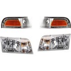 Headlights Headlamps and Corner Parking Lights For 1998-2011 Ford Crown Victoria