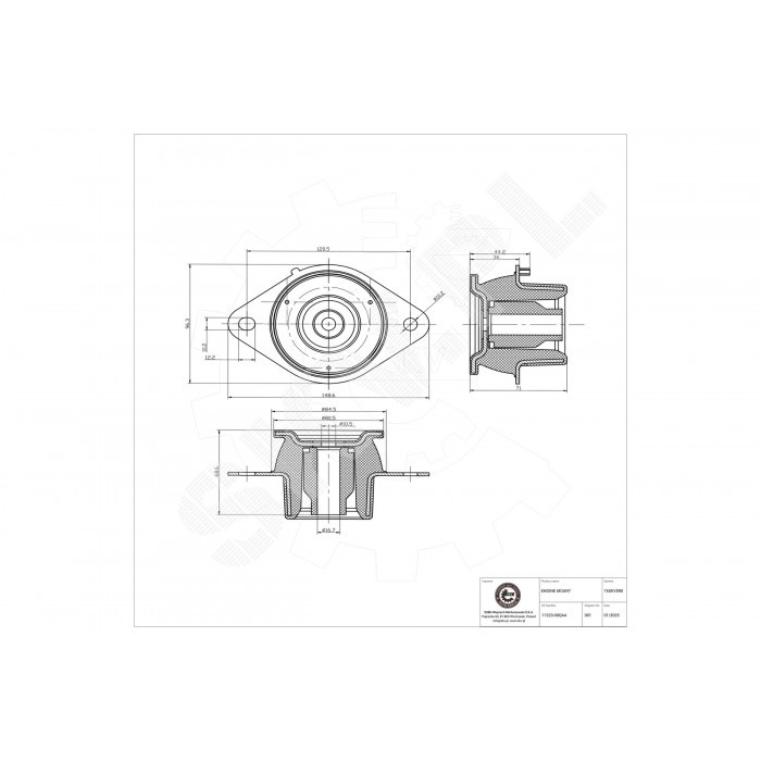 Support moteur gauche Trafic II Vivaro Primastar caoutchouc acier