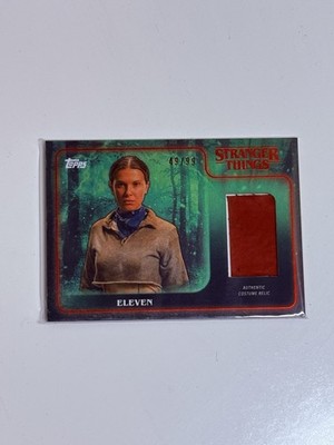 Topps 2025 Stranger Things 1-R Eleven Millie Bobby Brown Costume Relic 49/99