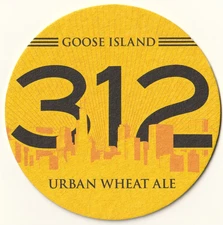 Goose Island Beer Co  Urban Wheat Ale   Beer Coaster Chicago IL