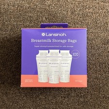 Lansinoh Breastmilk Storage Bags, 100 Count, Baby Essentials, Fast Freeze  Thaw