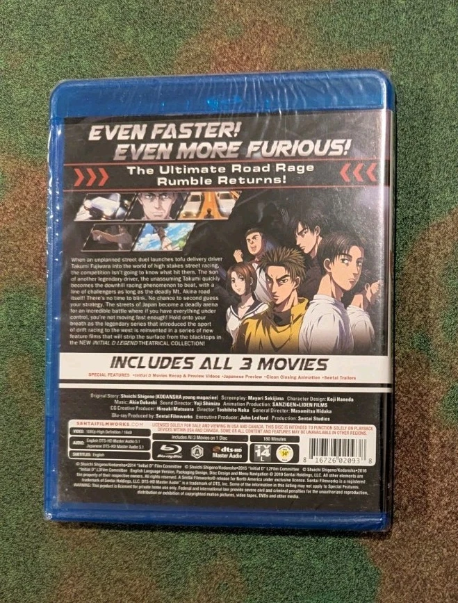 Initial D Legend: Theatrical Collection (Blu-ray) - Legend 1-3 - New & Sealed - Image 2 of 2