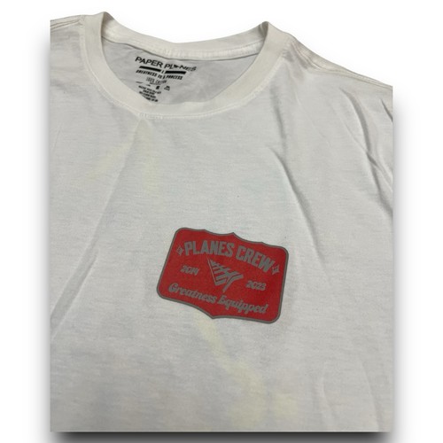 Paper Planes PPL gestapeltes T-Shirt mit Grafik auf der Rückseite - Herrengröße Large - weiß - Bild 7 von 17