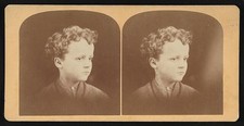 Photo:Portrait of Boy 1870s Antique Cabinet Card Studio Photograph