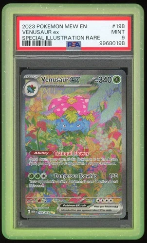 PSA 9 MINT Venusaur EX Special Illustration Rare SV 151 198/165 Pokemon Card TCG