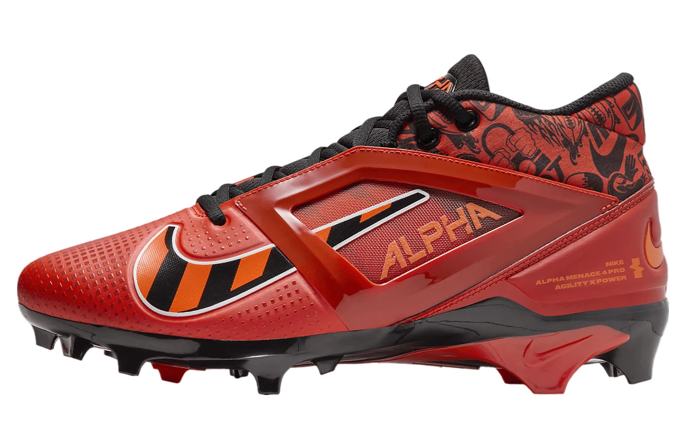 Scarpe da calcio Nike Alpha Menace 4 Pro NRG modellate rosso arancione FQ3984 600 uomo 9 5