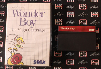 Wonder Boy (Sega Master System, 1987) Cart & Box - TESTED!