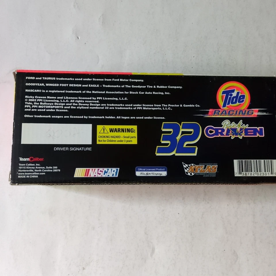 Ricky Craven NASCAR Tide #32 autografiado coleccionable escala 1:24 Foto 4 de 4