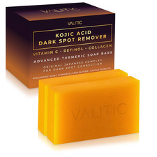 Kojic Acid Dark Spot Remover Soap Bars with Vitamin C, Retinol, Collagen, Turmer