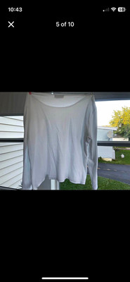 Karen Scott Women s Knit Scoop Neck Long Sleeve Pullover T-Shirt White XL