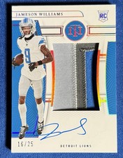 2022 Panini National Treasures Jameson Williams RPA Rookie Patch Autographs /25!