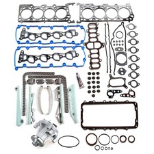 For 1997 98 99 Ford F-150 F-250 4.6L Full Gasket Set Timing Chain Kit Water Pump