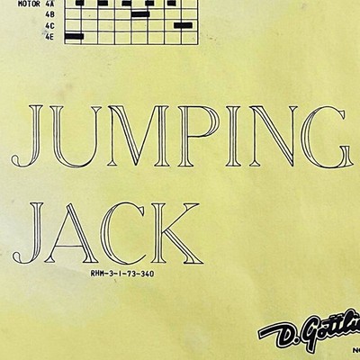 Gottlieb Jumping Jack Pinball Machine Game Manual Schematics ORIGINAL