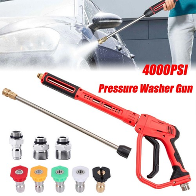 #ad High Pressure 4000PSI Car Power Washer Gun Spray Wand Lance Nozzle and Hose Kit $28.98