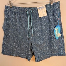 Mr Swim Swimming Trunks XXL NEW Blue Geometric Mesh Liner 75 Retail