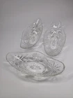 3 Vtg Anchor Hocking Star of David Gondola Dishes 9.5" Plus 2 Bonus AH Pieces