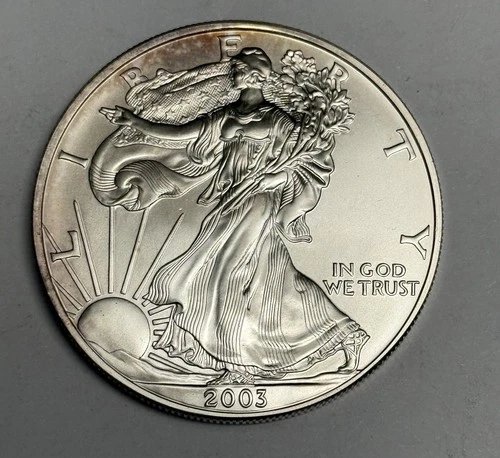 GEM BU 2003 American Silver Eagle Dollar, $1 U.S. .999 ASE 1 oz