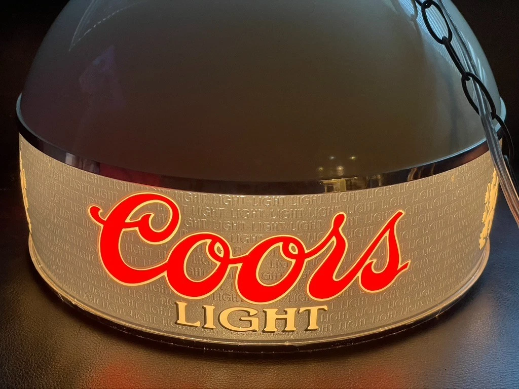 Coors LIGHT ビンテージ ウォールランプ Hanging Pool Table Light In Collectible Coors Signs & Tins for