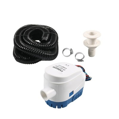 5Pcs Including 1100Gph Bilge Pump Electric 12V Boat Bilge Pump Plumbing Kit #lk