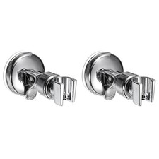 2Pcs Shower Head Holder, Suction Cup Shower Head Holder Silver/Orange 