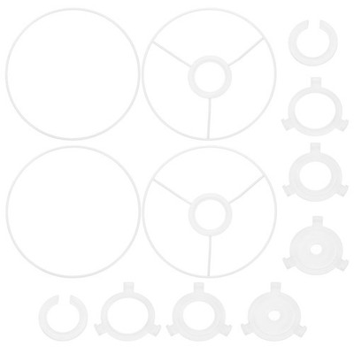 2er-Set 7,1'' Lampenschirmringe für E27 auf E14/E26 Adapter