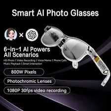 G2 Smart Glasses with Camera  Bluetooth, 8MP Video Recording AI Translator