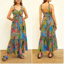 Farm Rio Totally Tuiuiu Cotton Maxi Dress Festival Boho Summer | Size M