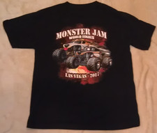 2017 Las Vegas Nevada MONSTER JAM World Finals T-Shirt Mens Large/Medium Black